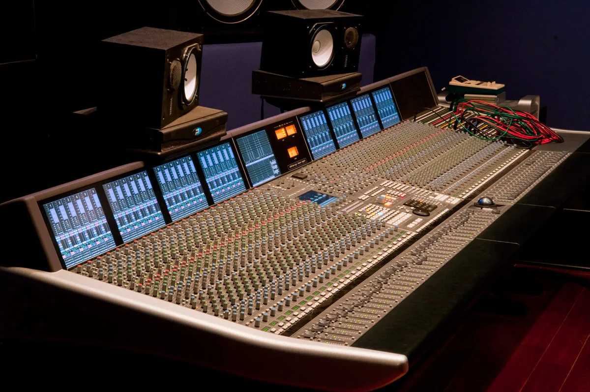 The SSL Duality console in Studio A at Digital Services